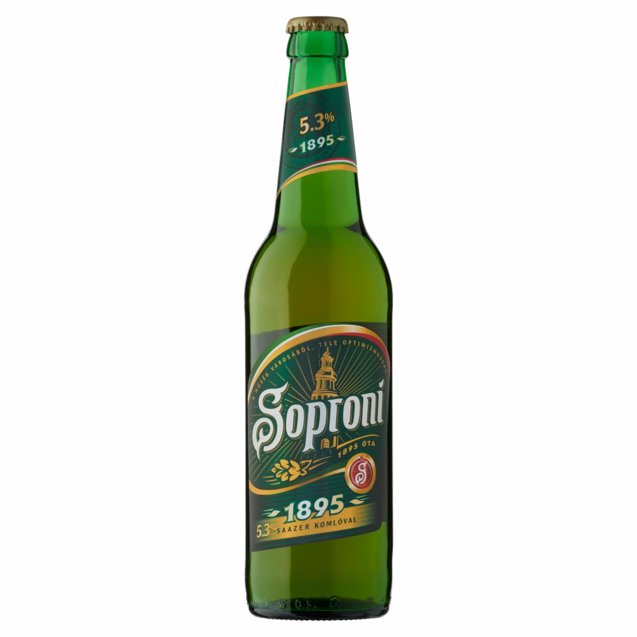Képek - Soproni 1895 minőségi világos sör 5,3% 0,5 l üveg