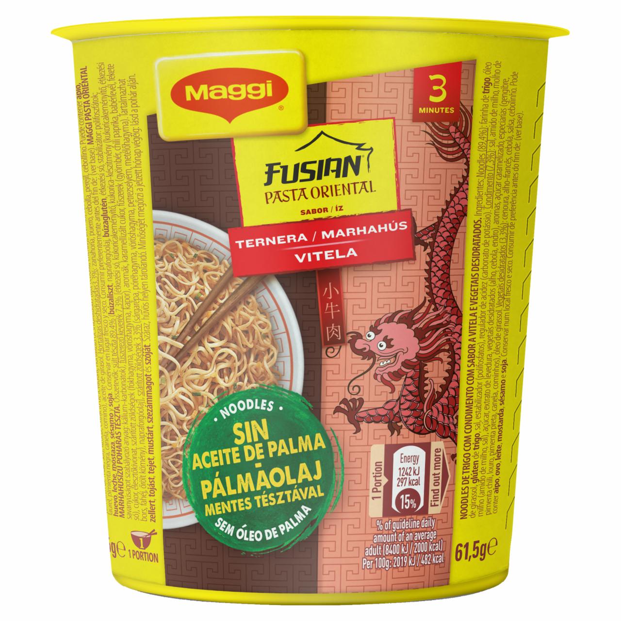 Képek - Maggi Pasta Oriental Marhahús ízű poharas tészta 61,5 g