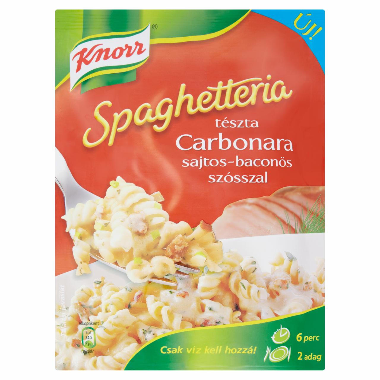Képek - Knorr Spaghetteria tészta carbonara sajtos-baconös szósszal 154 g
