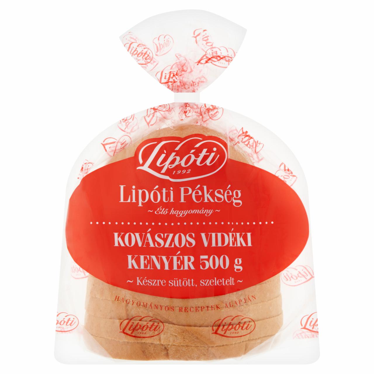Képek - Lipóti készre sütött, szeletelt kovászos vidéki kenyér 500 g