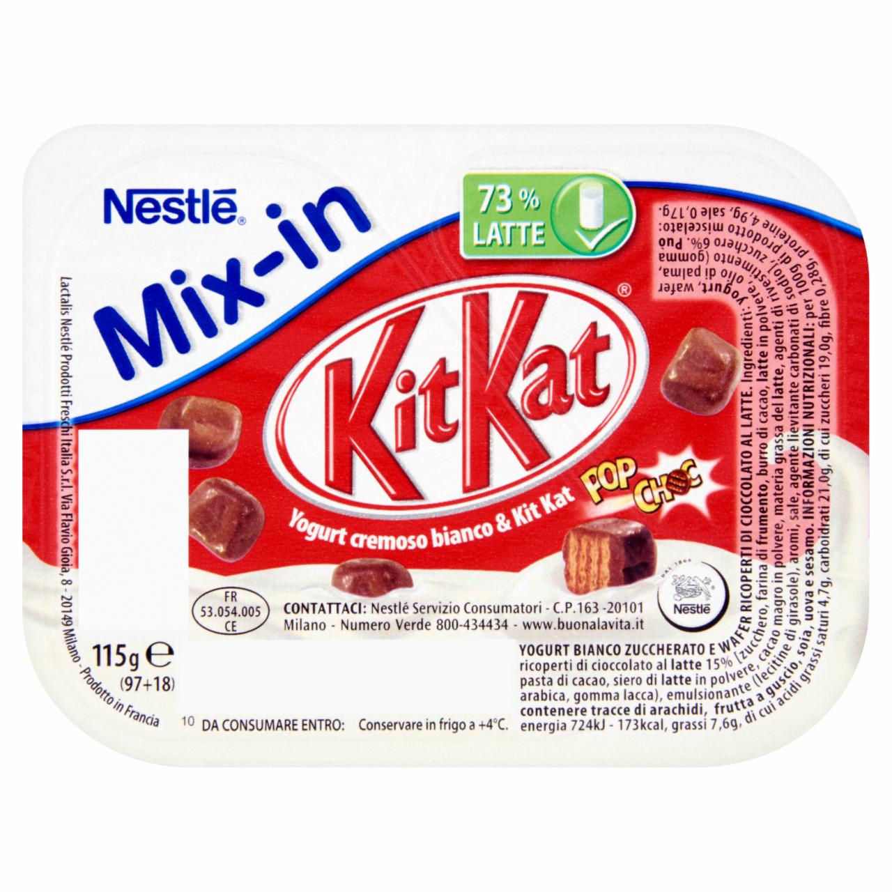 Képek - Nestlé KitKat Mix-In joghurt tejcsokoládéval bevont ropogós ostyadarabokkal 115 g