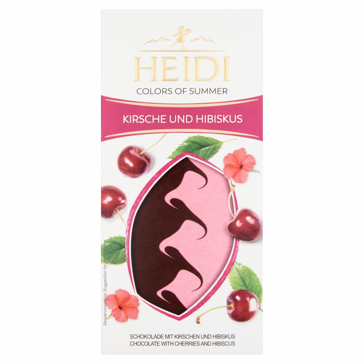 Képek - Heidi Colors of Summer csokoládé hibiszkuszkivonat porral és szárított cseresznyével 80 g
