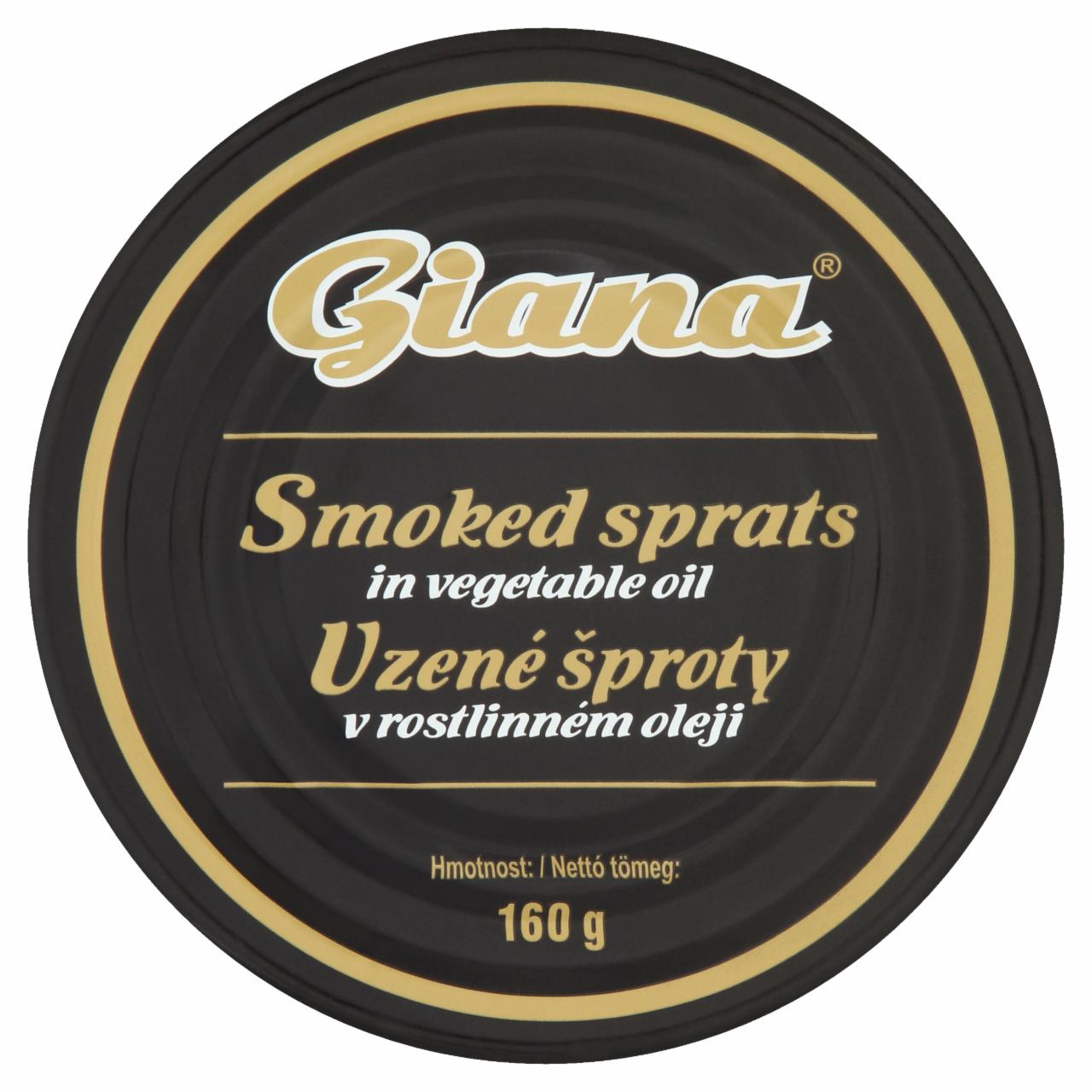 Képek - Giana füstölt sprotni növényi olajban 160 g