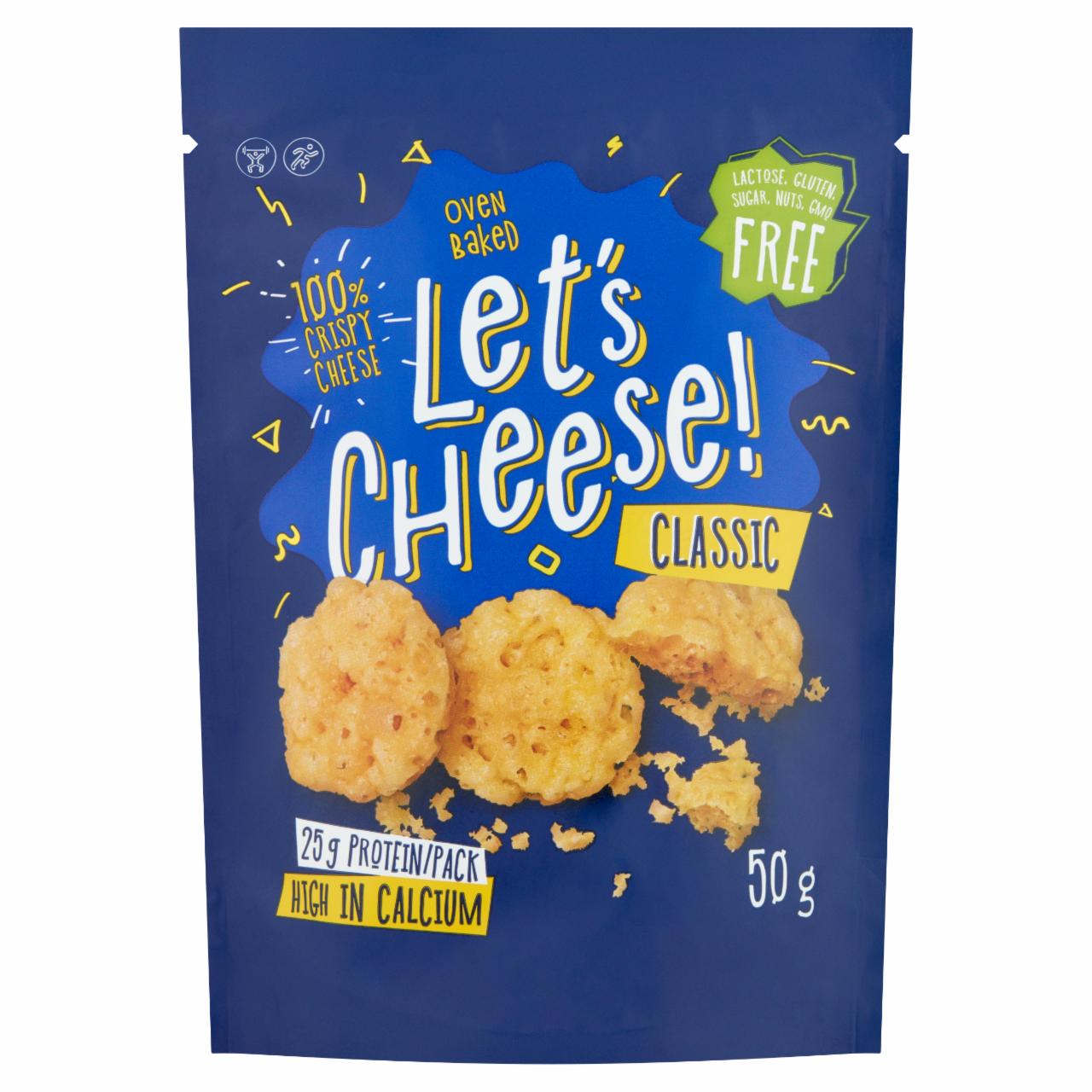 Képek - Let's Cheese! natúr, ropogós, sült sajt snack 50 g