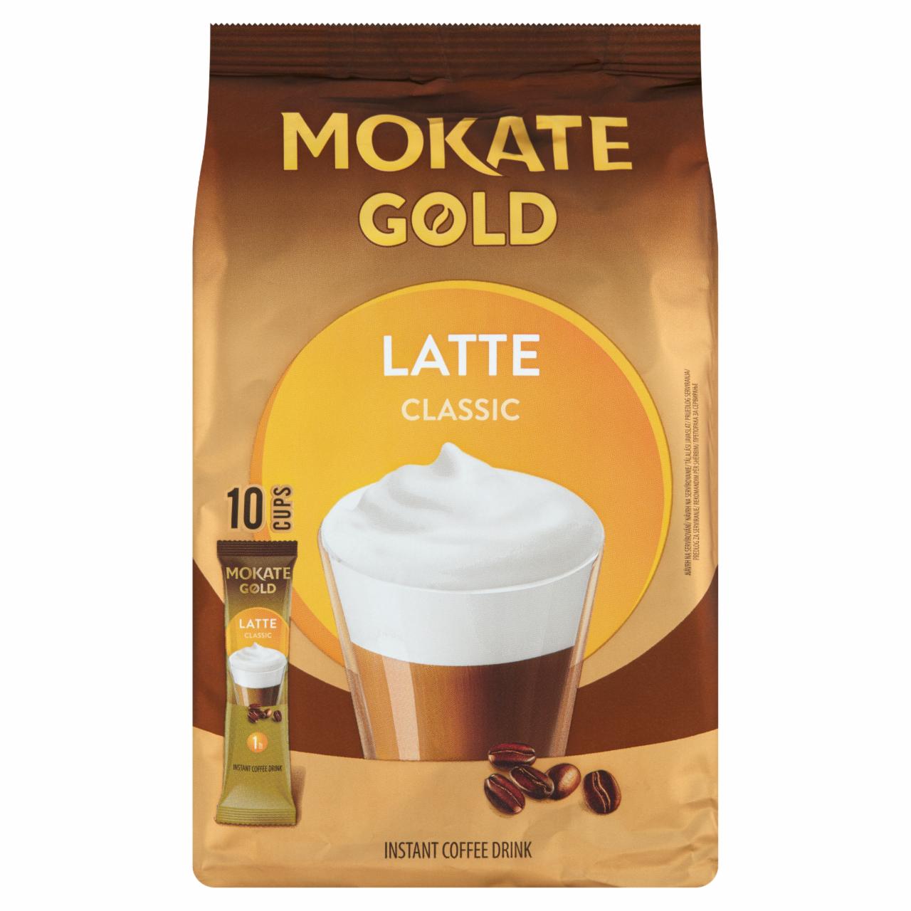 Képek - Mokate Gold Latte Classic instant kávéitalpor 10 x 14 g (140 g)