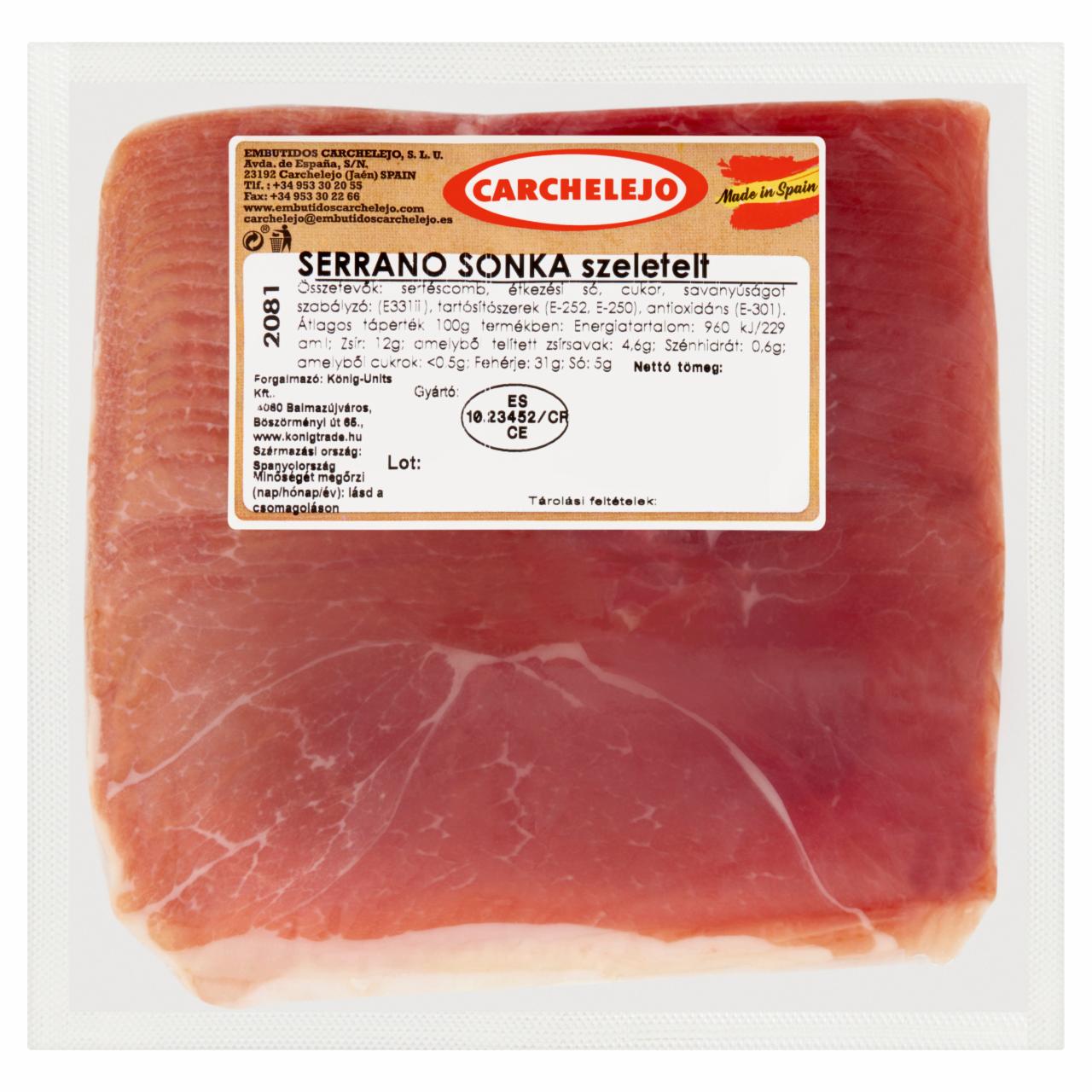 Képek - Carchelejo szeletelt Serrano sonka 500 g