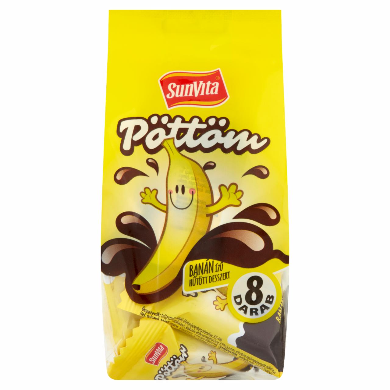 Képek - SunVita Pöttöm banán ízű hűtött desszert 8 x 15 g (120 g)