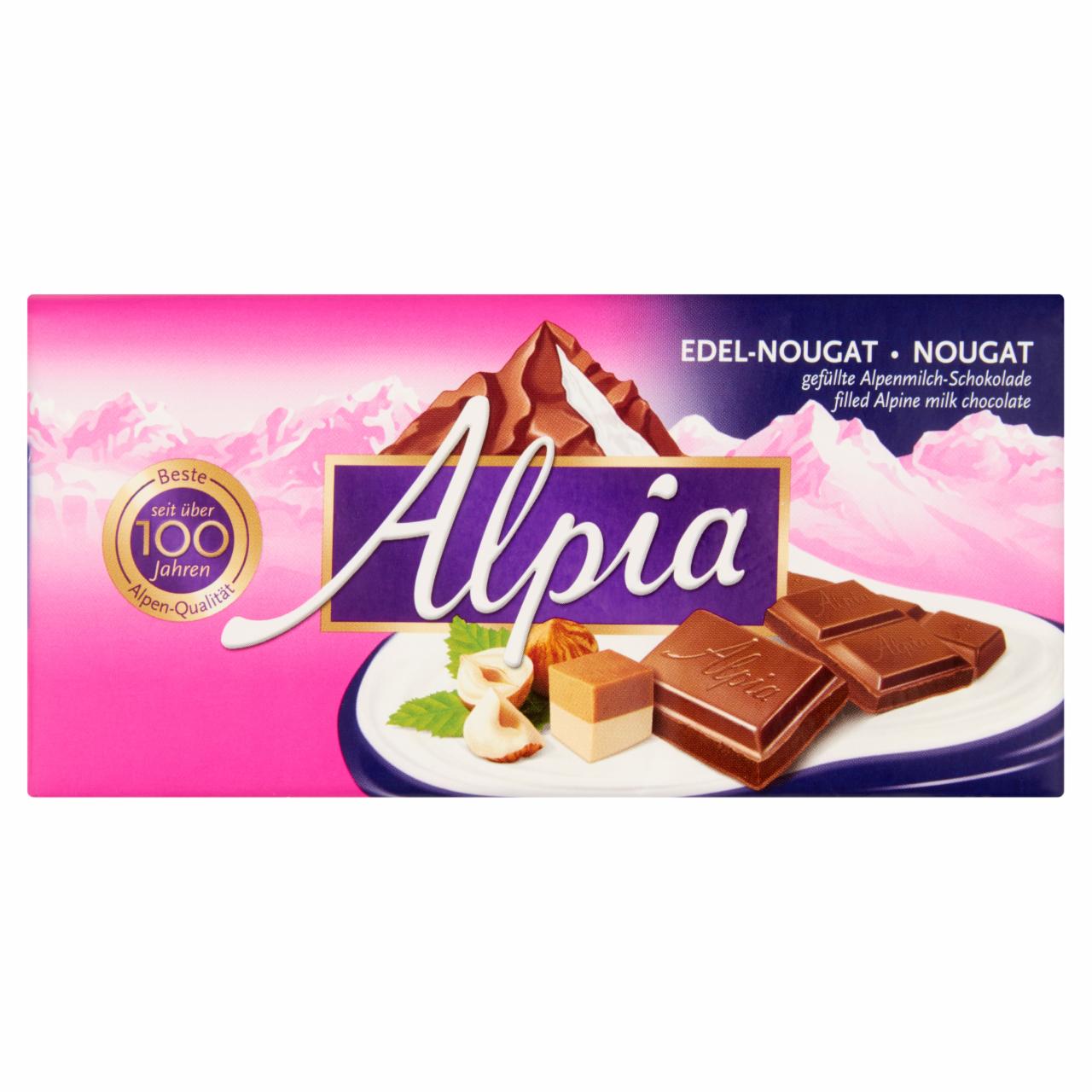 Képek - Alpia tejcsokoládé praliné töltelékkel 100 g