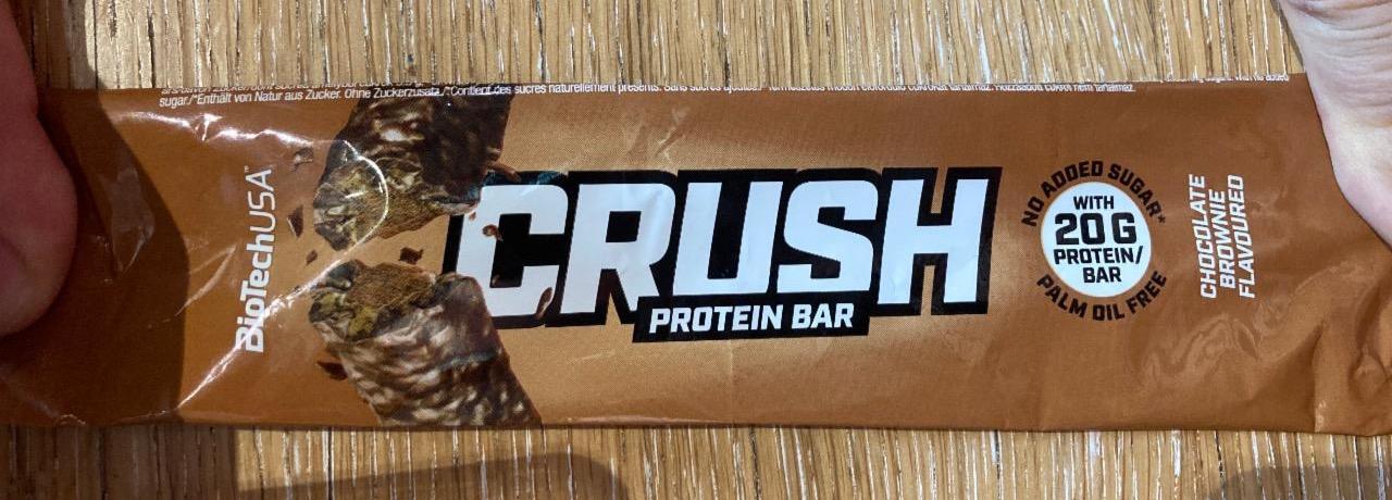 Képek - Crush proteinbar Chocolate Brownie BioTechUSA
