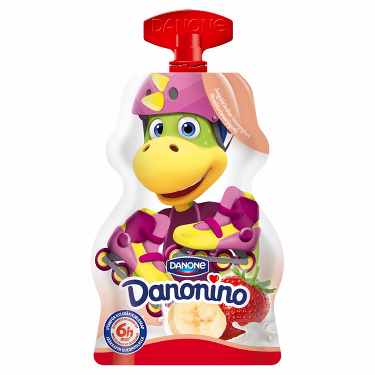Képek - Danone Danonino élőflórás eper-banánízű joghurt hozzáadott kalciummal és D-vitaminnal 70 g