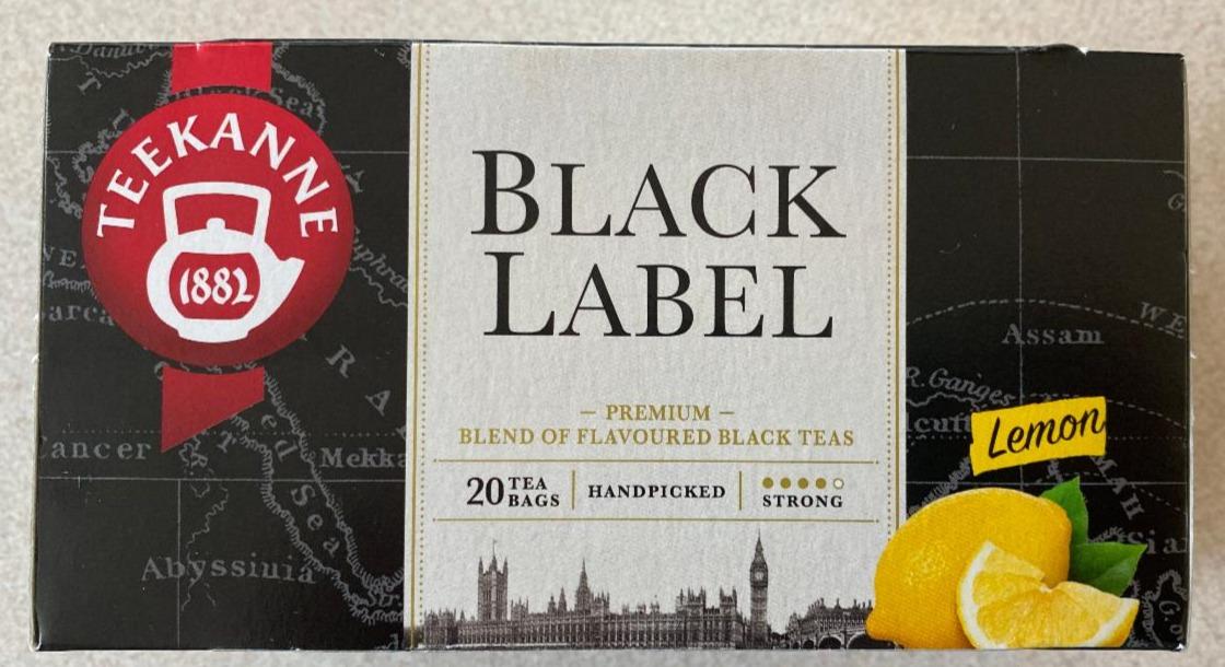 Képek - Teekanne Black Label fekete teakeverék sűrített citromlével 20 filter 33 g