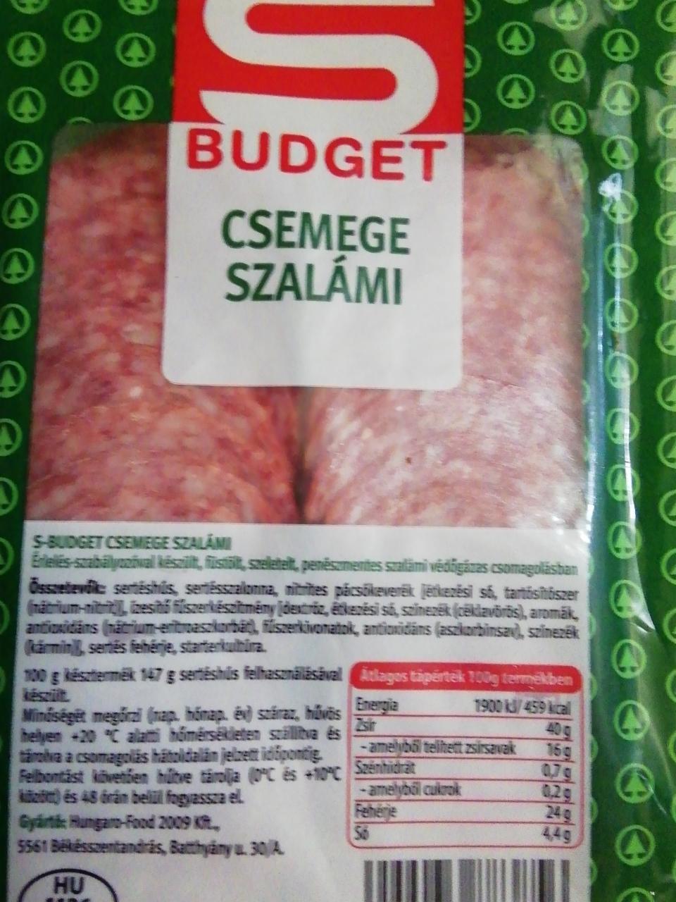 Képek - Csemege szalámi S Budget