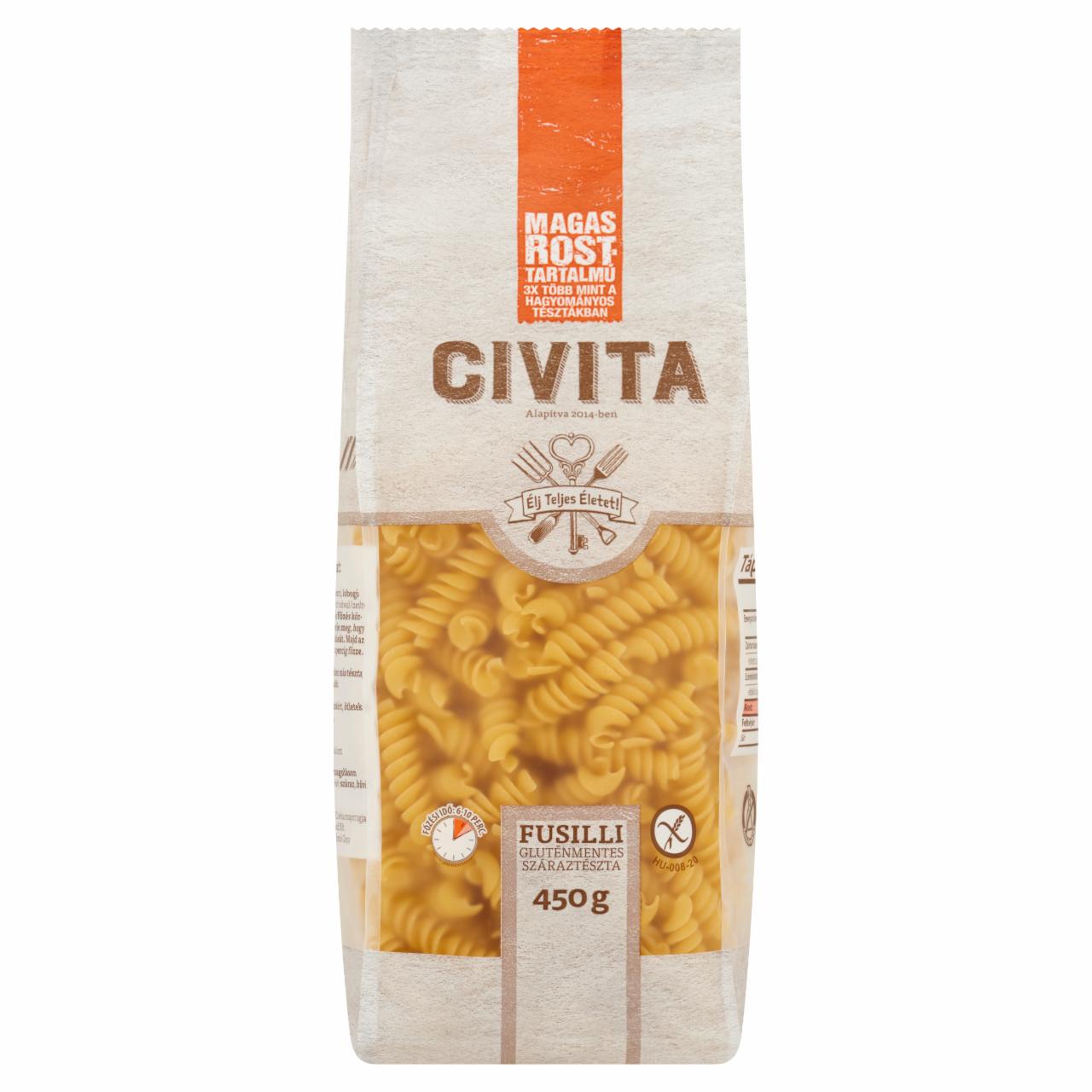 Képek - Civita Fusilli gluténmentes száraztészta 450 g