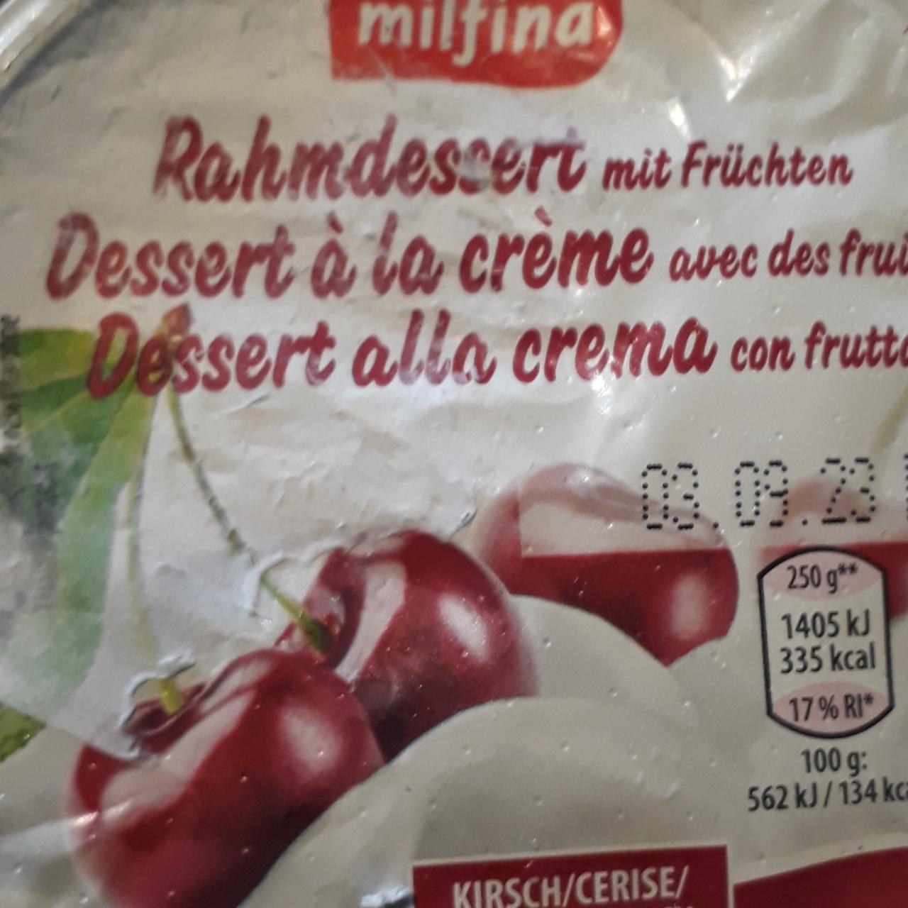 Képek - Rahmdessert mit früchten Milfina