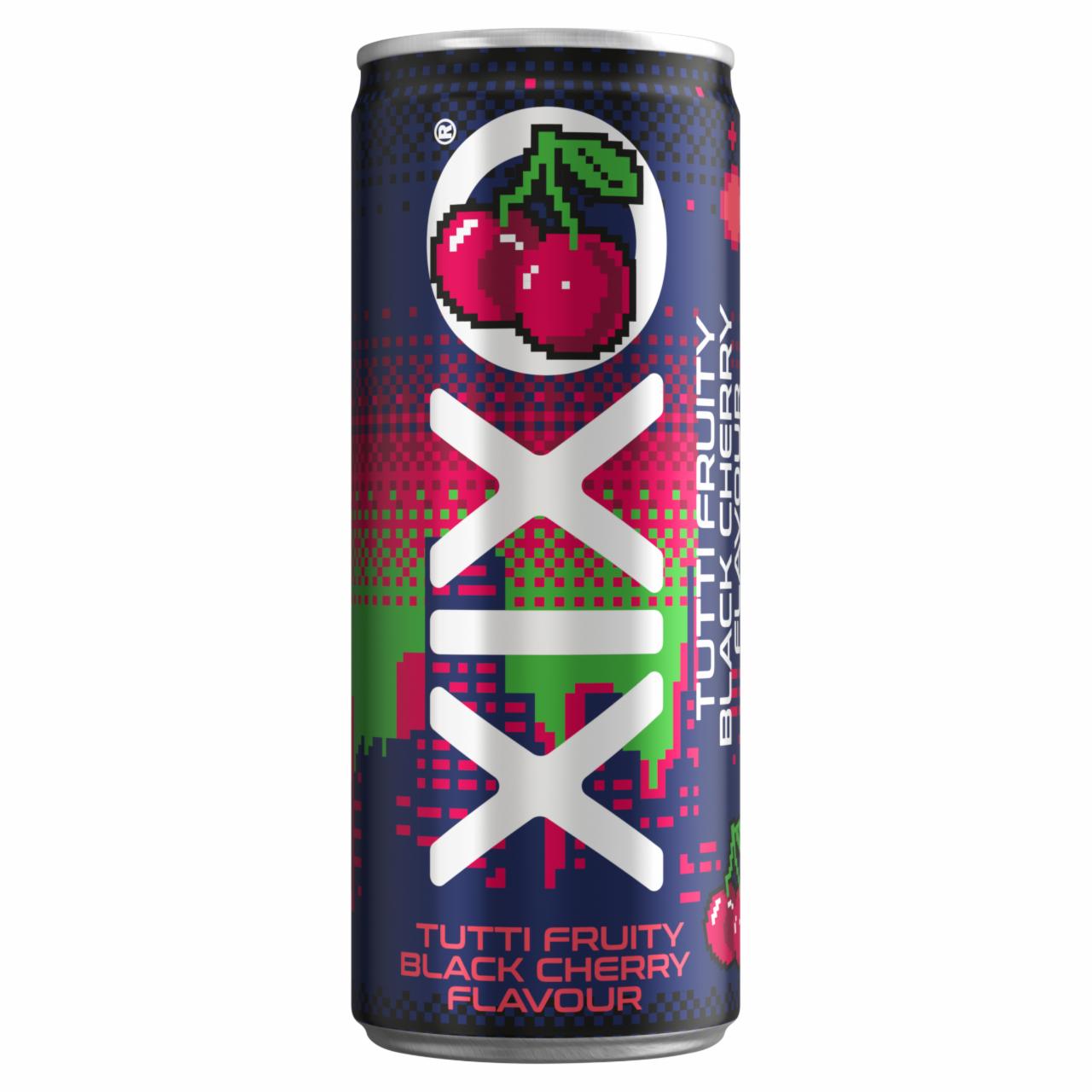 Képek - XIXO Tutti Fruity fekete cseresznye- és tuttifruttiízű, szénsavas üdítőital 250 ml