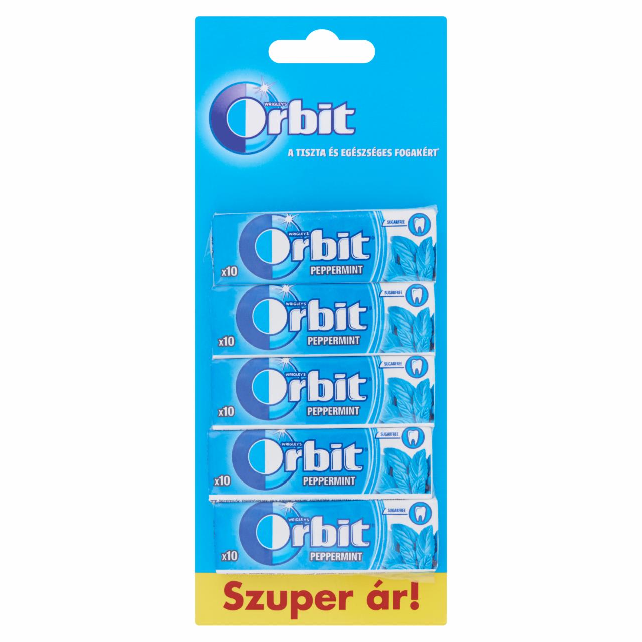 Képek - Orbit Peppermint mentaízű rágógumi multipack 5 x 14 g