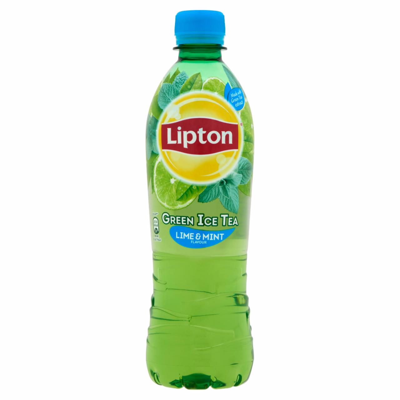 Képek - Lipton Green Ice Tea csökkentett energiatartalmú lime és menta ízű szénsavmentes üdítőital 500 ml