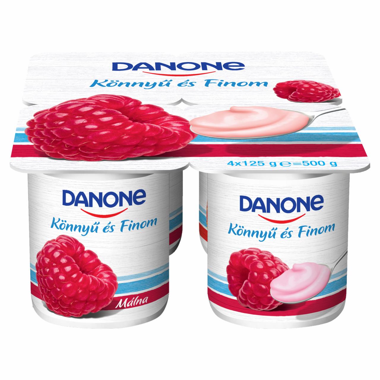 Képek - Danone málnaízű, élőflórás, zsírszegény joghurt 4 x 125 g