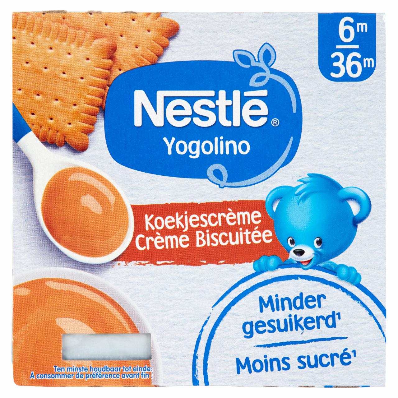 Képek - Nestlé Yogolino kekszes babapuding 6 hónapos kortól 36 hónapos korig 4 x 100 g (400 g)