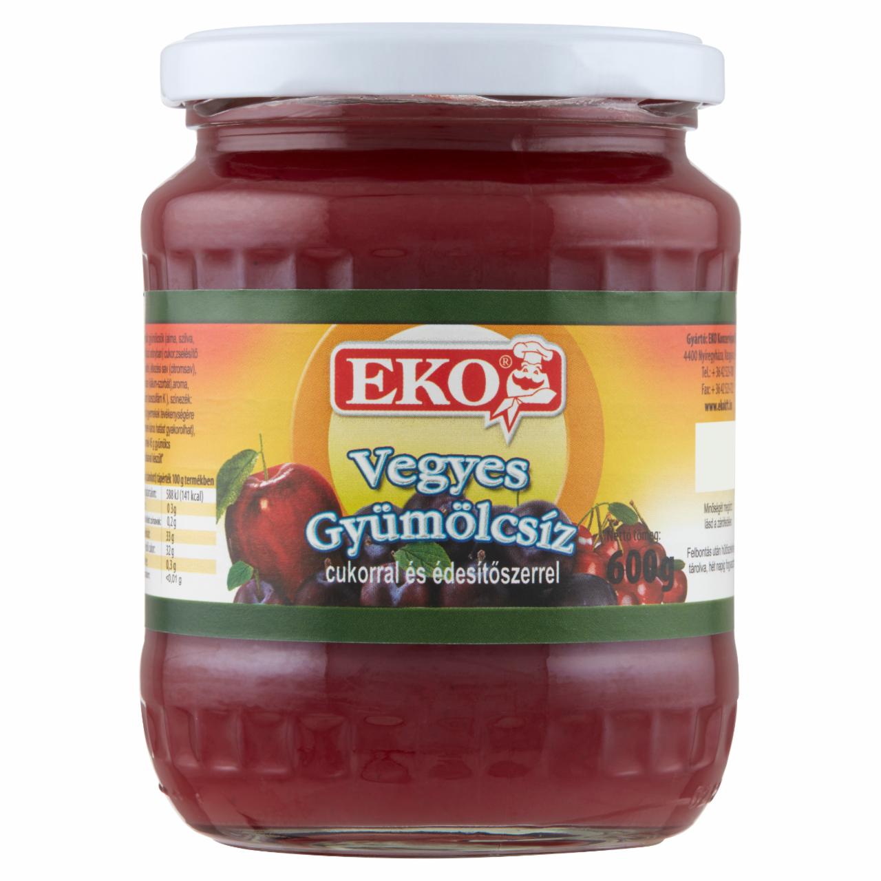 Képek - Eko vegyes gyümölcsíz cukorral és édesítőszerrel 600 g