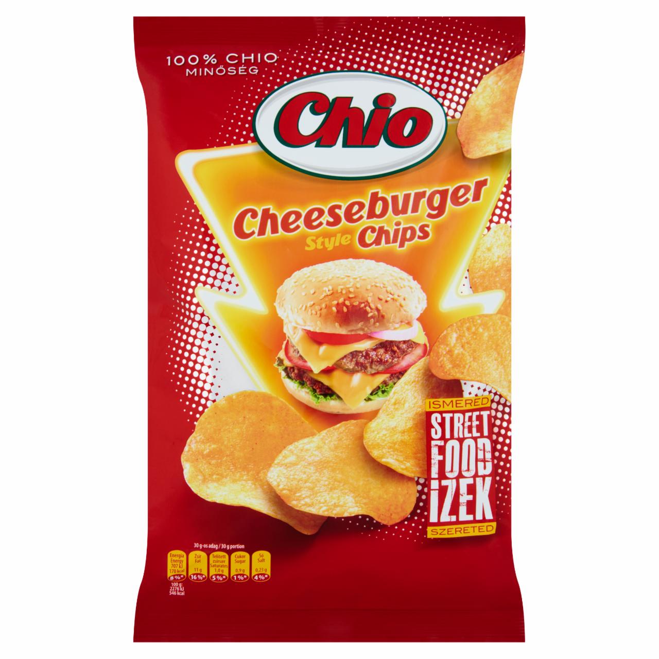 Képek - Chio sajtburger ízű burgonyachips 75 g