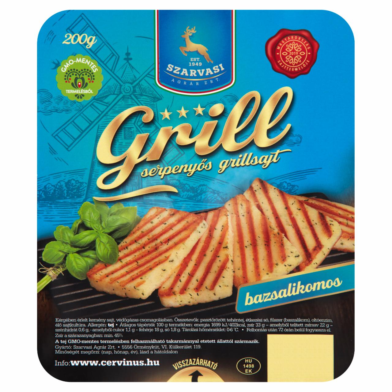 Képek - Szarvasi Grill bazsalikomos serpenyős grillsajt 200 g