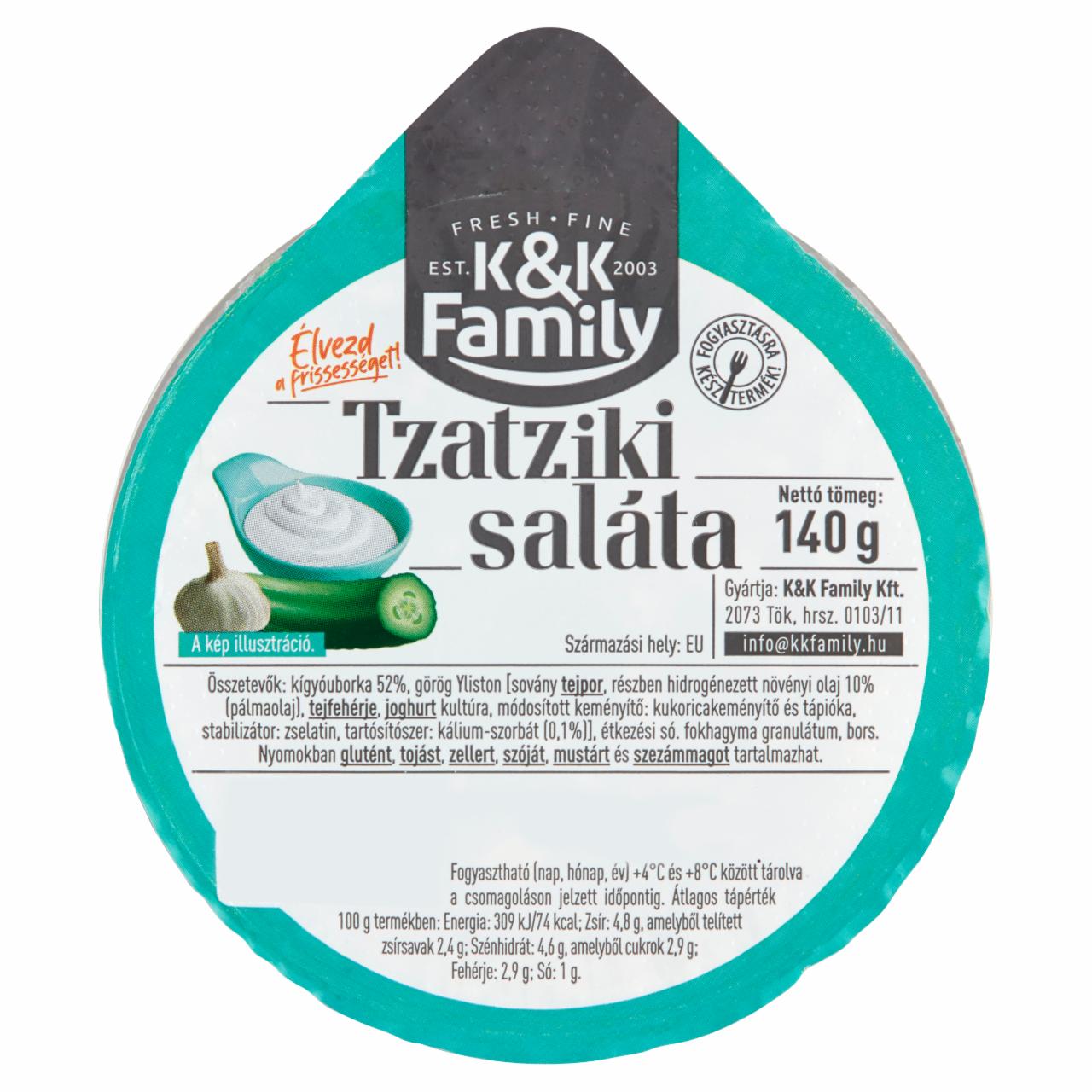Képek - K&K Family Tzatziki saláta 140 g