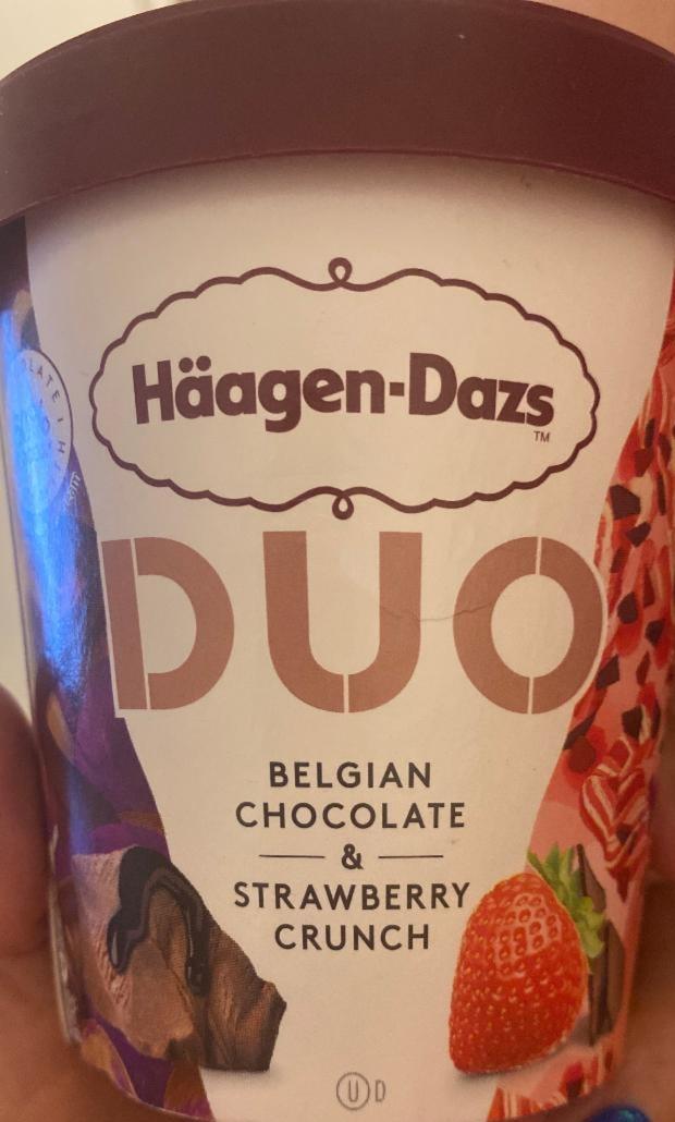 Képek - Häagen-Dazs Duo eper-málna ízű jégkrém és csokoládés jégkrém 420 ml