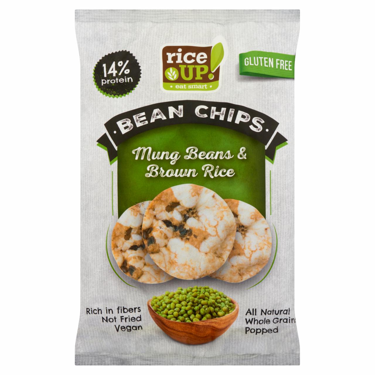 Képek - RiceUp! Eat Smart teljes kiőrlésű gluténmentes barna rizs chips mungóbabbal 60 g