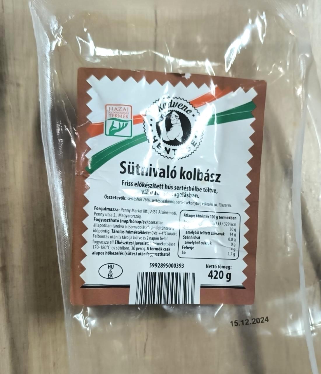 Képek - Sütnivaló kolbász Kedvenc hentese
