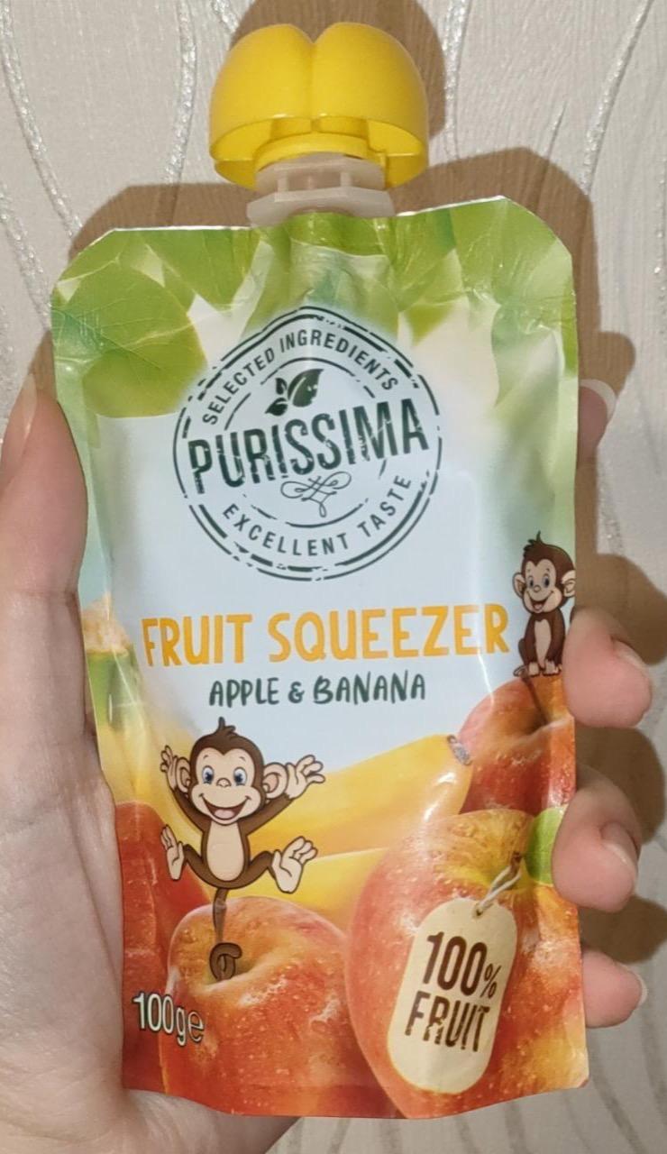 Képek - Fruit Squeezer apple and banana gyümölcspüré Purissima