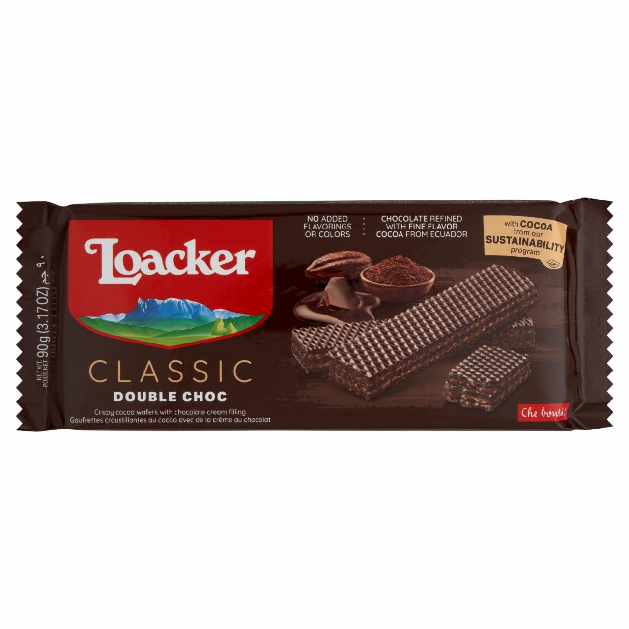 Képek - Loacker Classic ropogós kakaós ostya csokoládékrémmel töltve 90 g