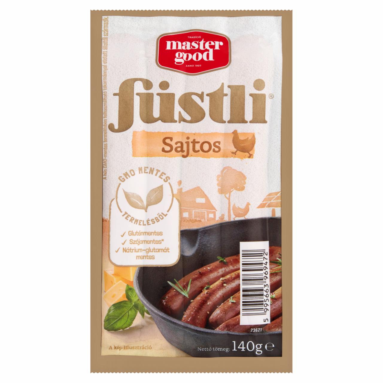 Képek - Master Good Füstli sajtos, füst ízesítésű virsli csirkehúsból 140 g