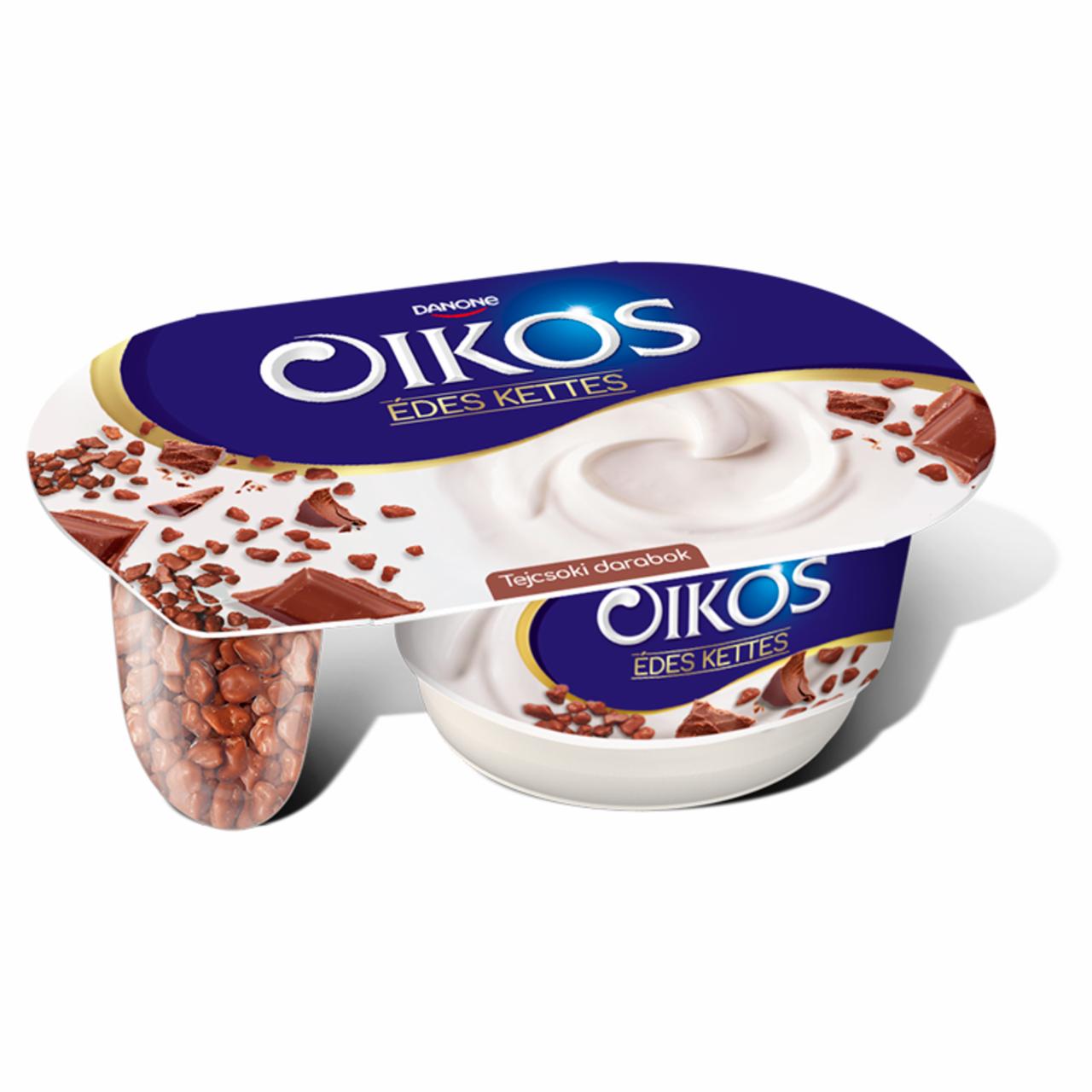 Képek - Danone Oikos Édes Kettes élőflórás édesített joghurt tejcsokoládé darabokkal 110 g