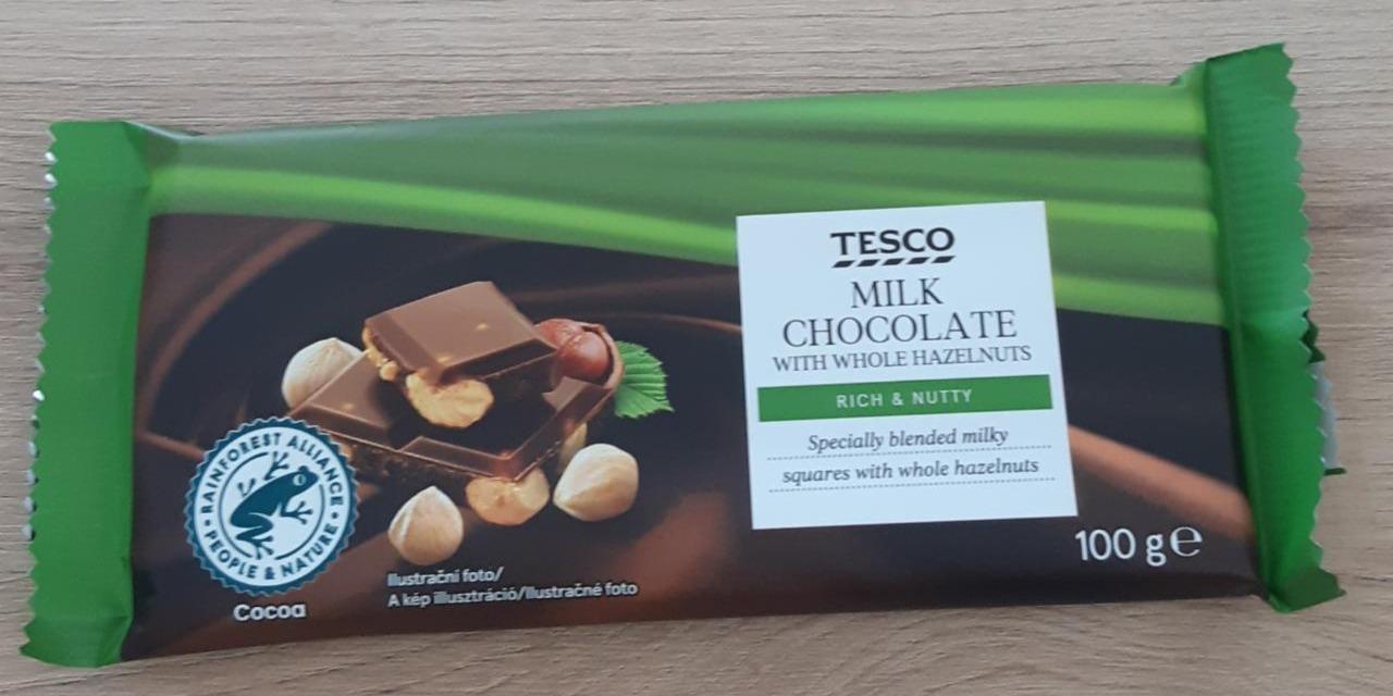 Képek - Milk Chocolate with Whole Hazelnuts Tesco