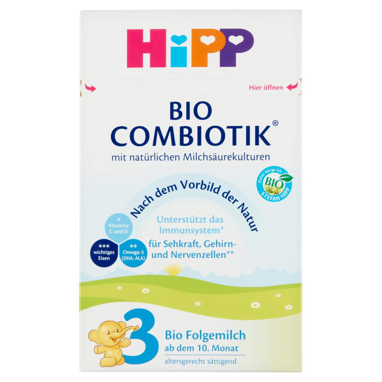 Képek - HiPP 3 BIO Combiotik tejalapú anyatej-kiegészítő tápszer 10 hónapos kortól 600 g
