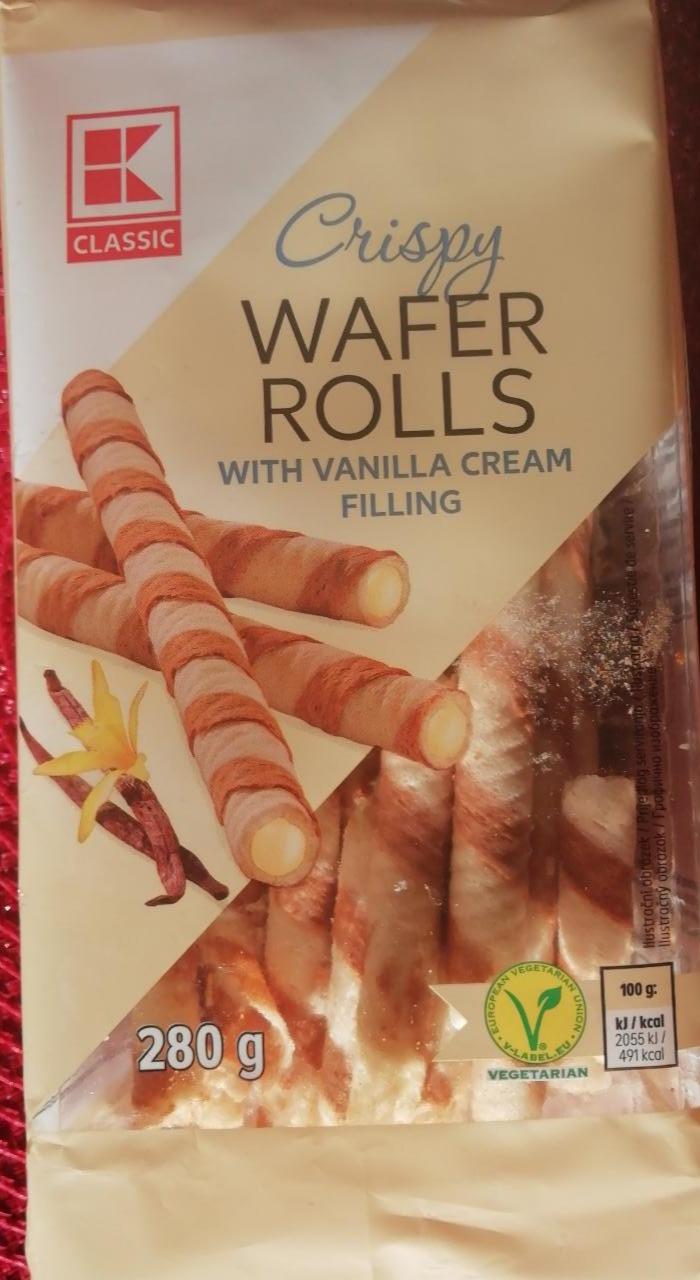 Képek - Crispy wafer rolls with vanilla cream filling K Classic