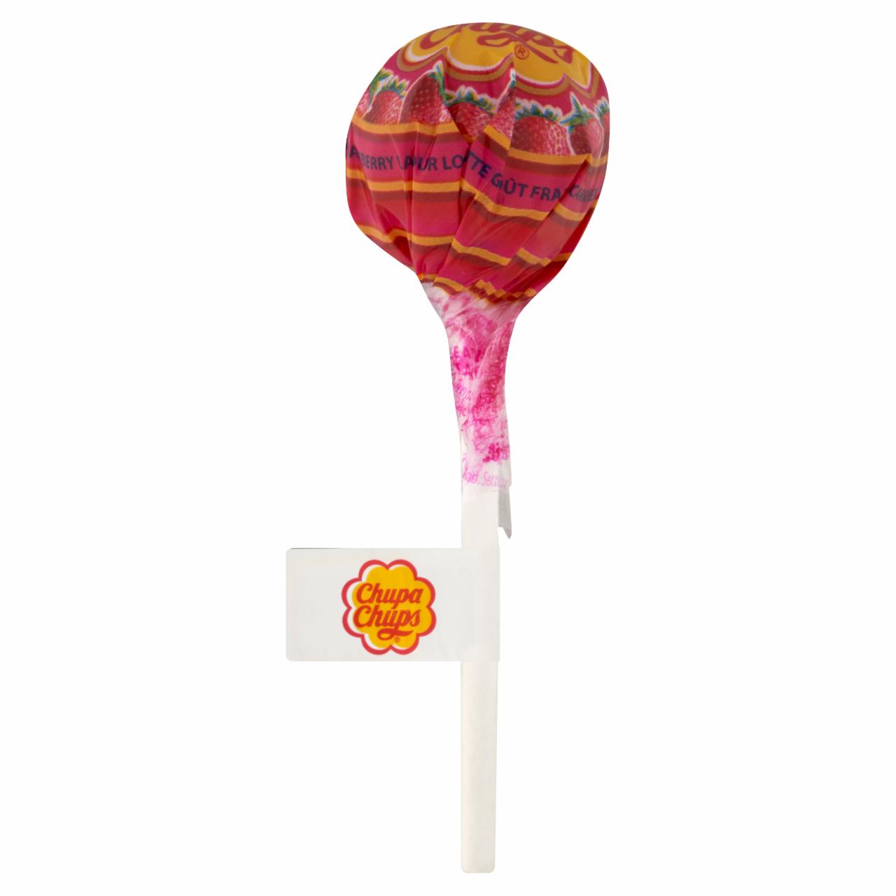 Képek - Chupa Chups The Best Of nyalóka ízválogatás eper, kóla, eper-tejszín, kakaó-vanília 50 db 600 g