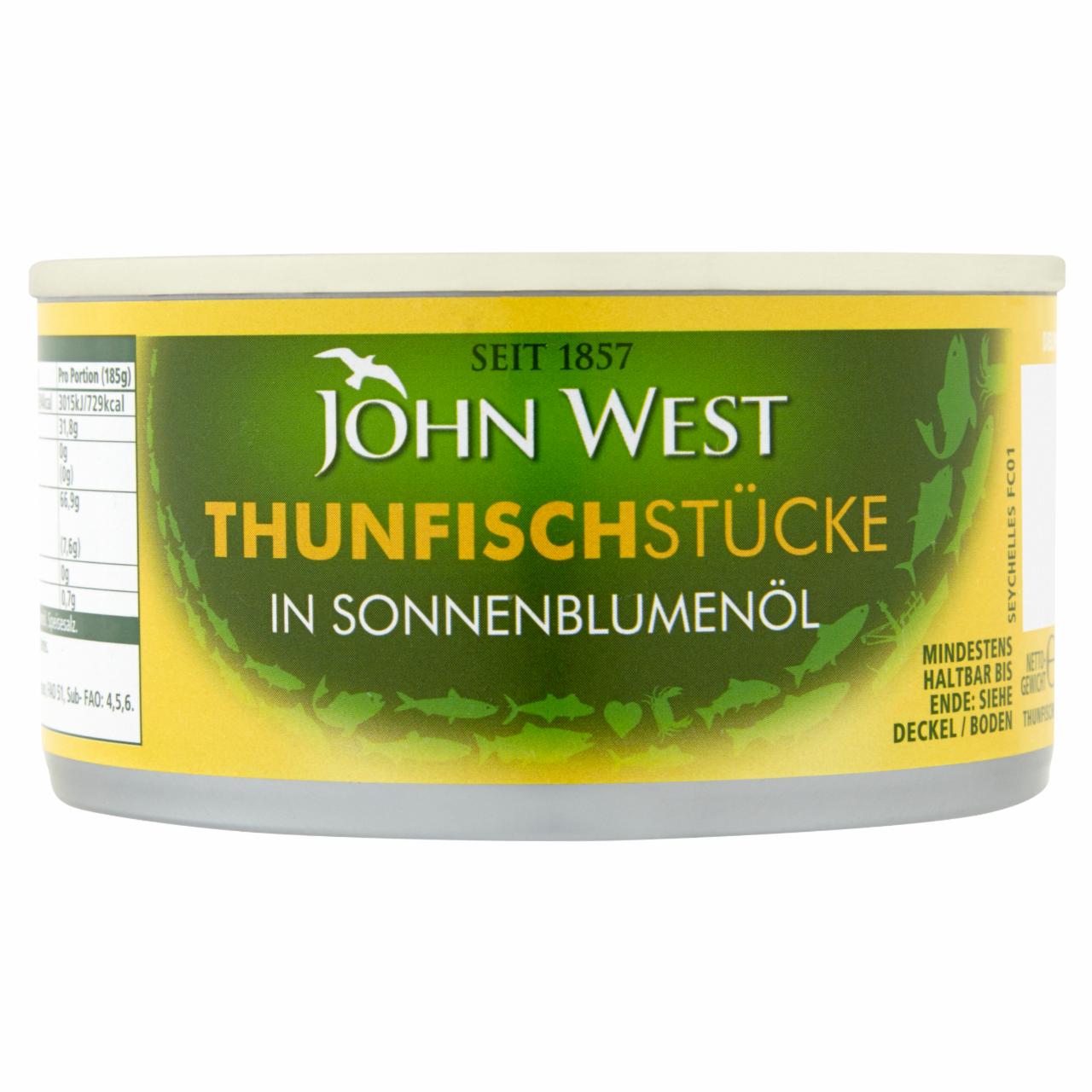 Képek - John West tonhaldarabok napraforgó olajban 185 g