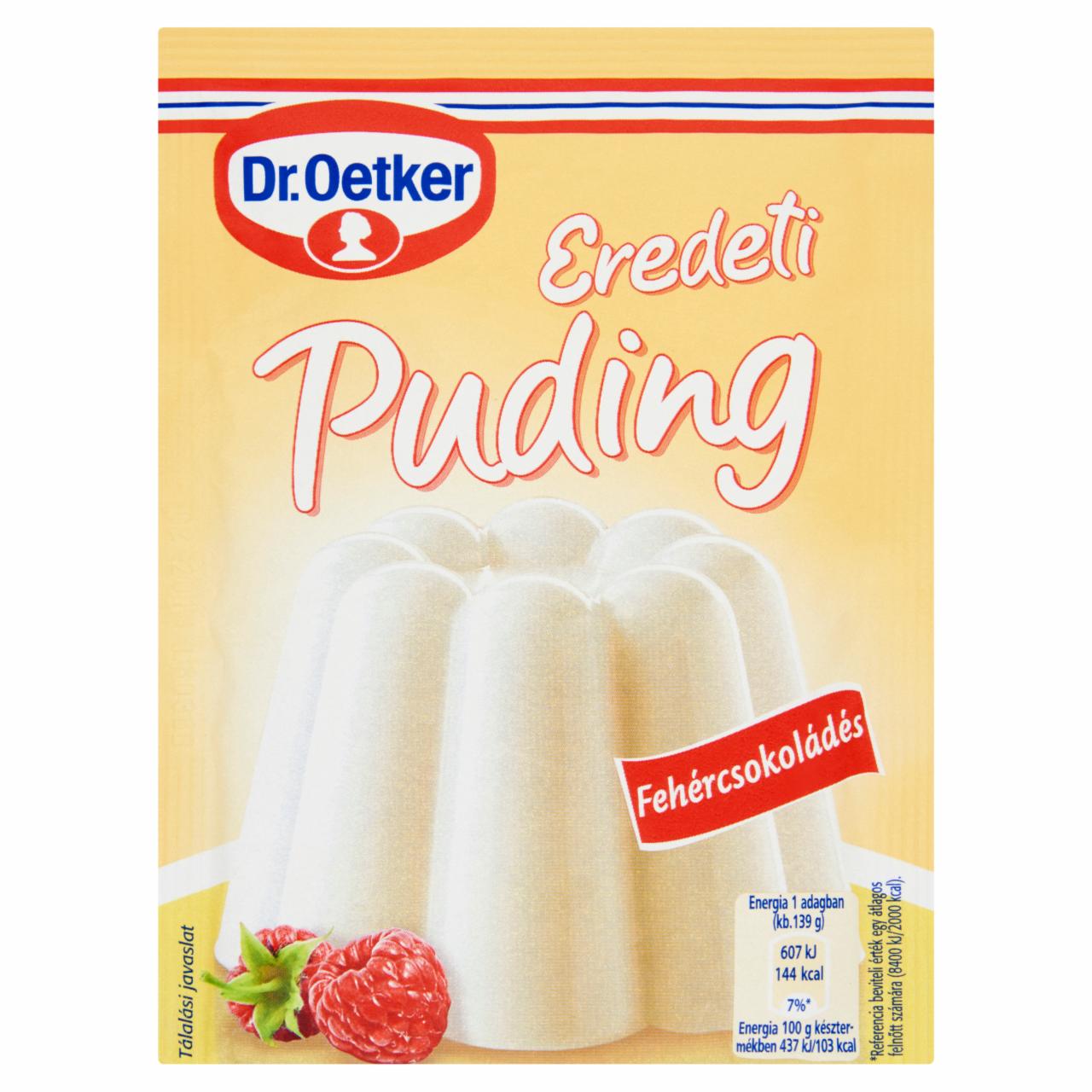 Képek - Eredeti Puding fehércsokoládés pudingpor Dr. Oetker