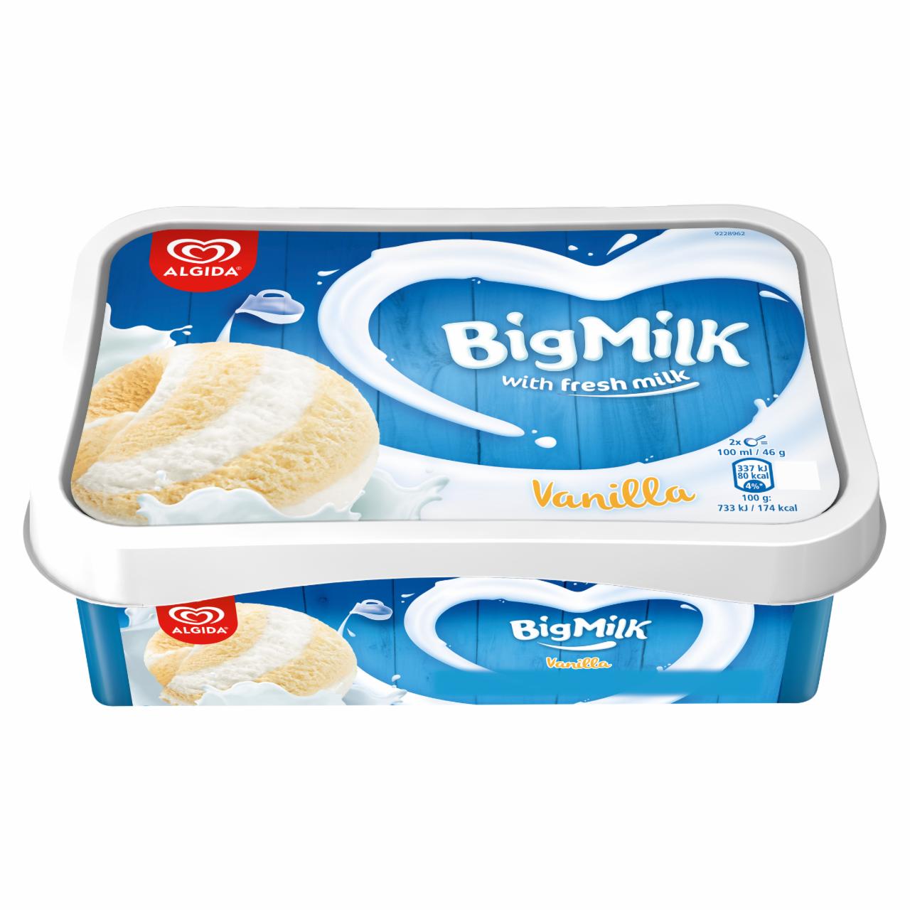 Képek - Big Milk vanília jégkrém 1000 ml