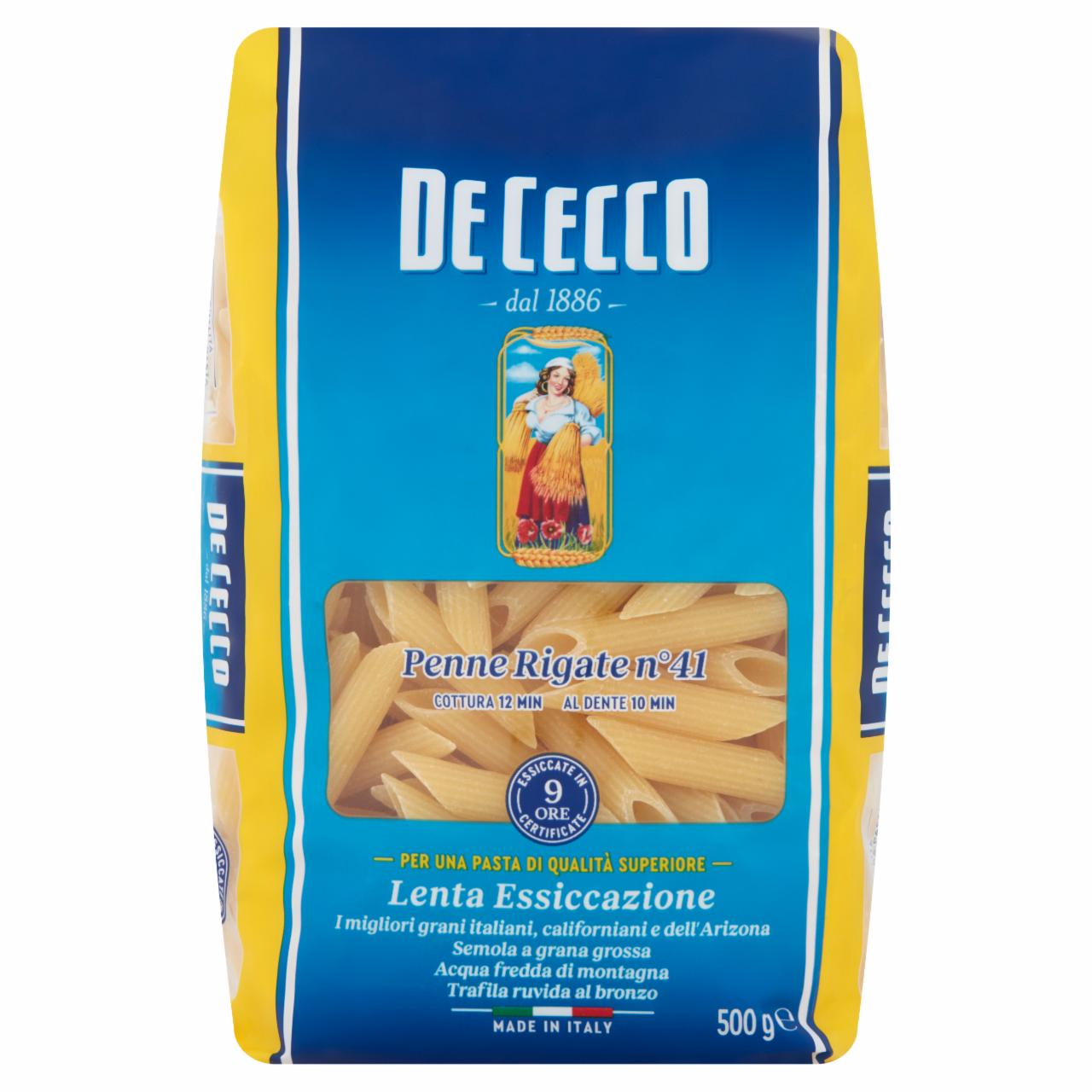 Képek - De Cecco penne rigate durum búzadarából készült tészta 500 g