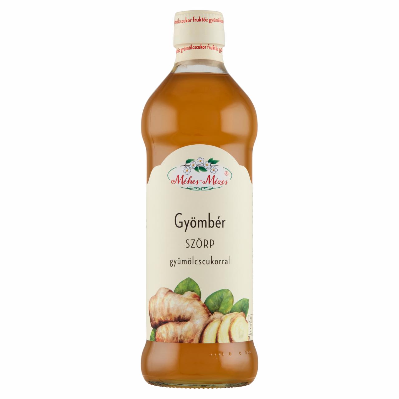 Képek - Méhes-Mézes gyömbér szörp gyümölcscukorral 500 ml