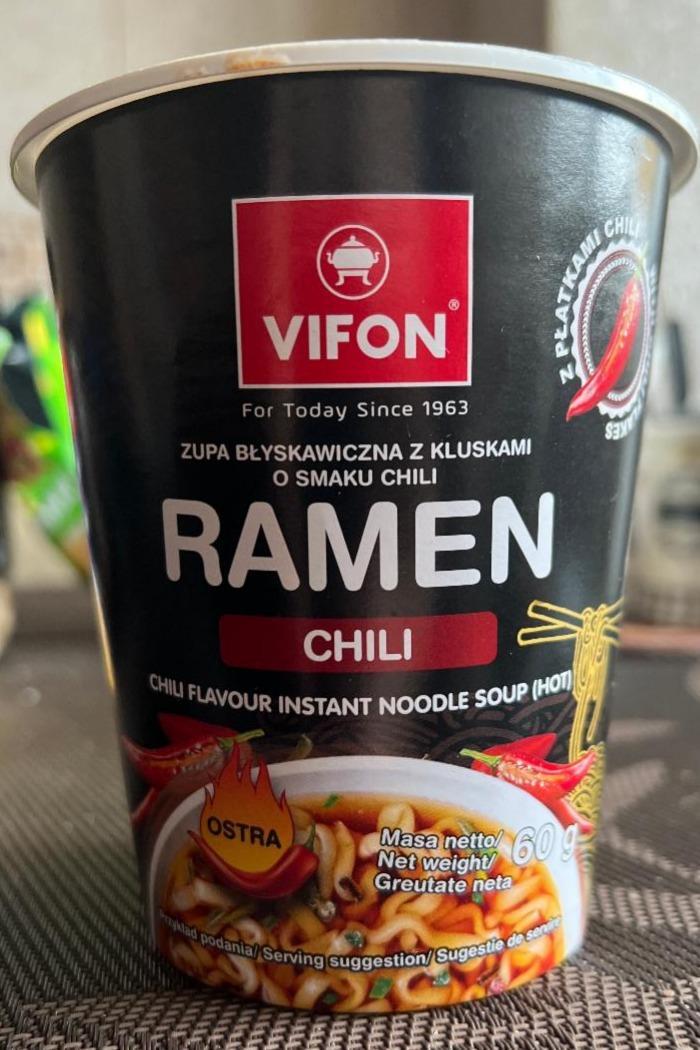 Képek - Ramen japán instant búzatésztás leves chilivel pohárban (csípős) Vifon