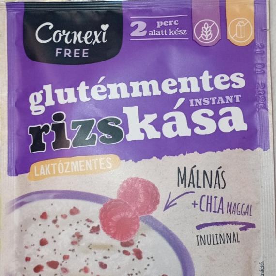 Képek - Gluténmentes instant rizskása, málnás + chia maggal Cornexi Free