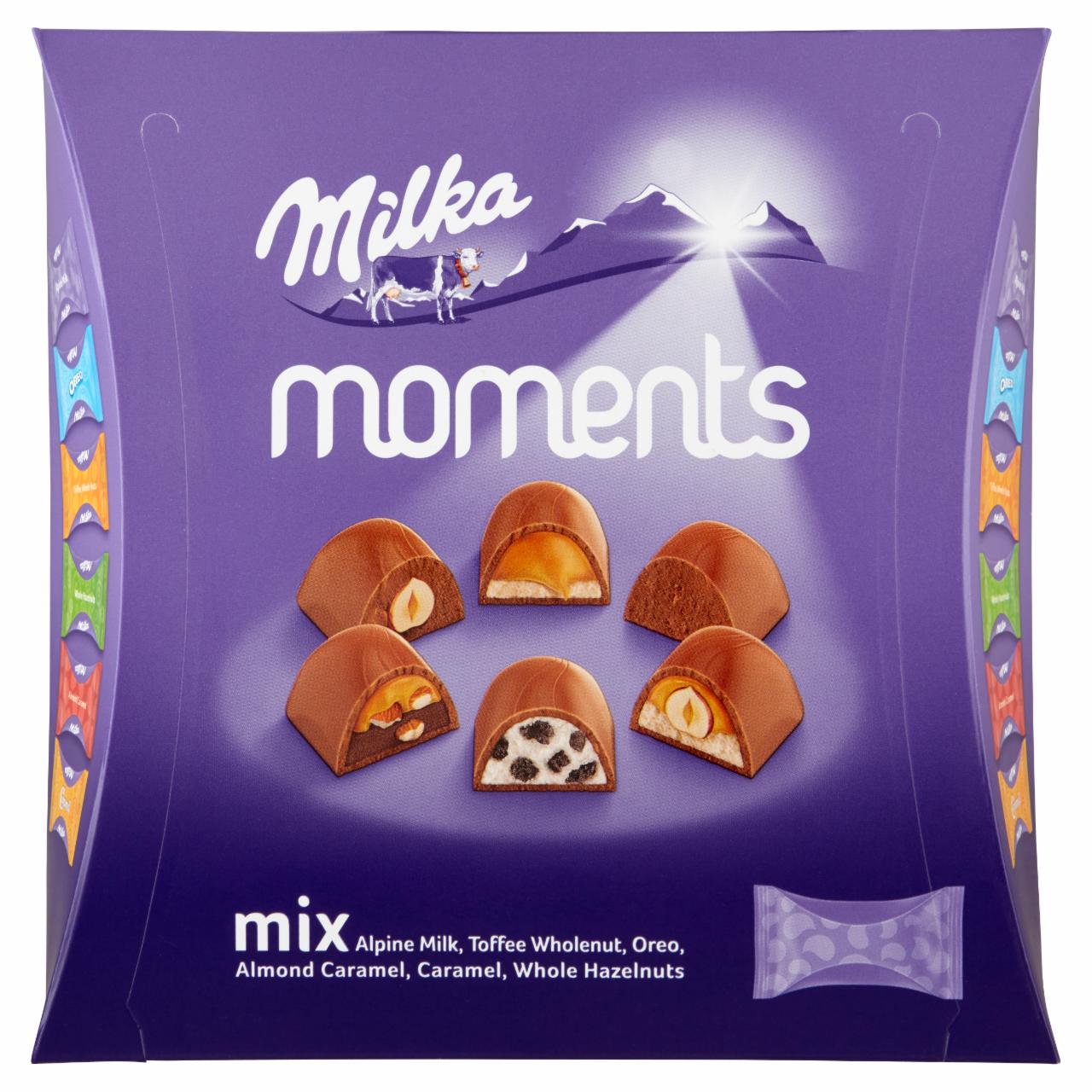 Képek - Milka Moments tejcsokoládé válogatás 19 db 169 g