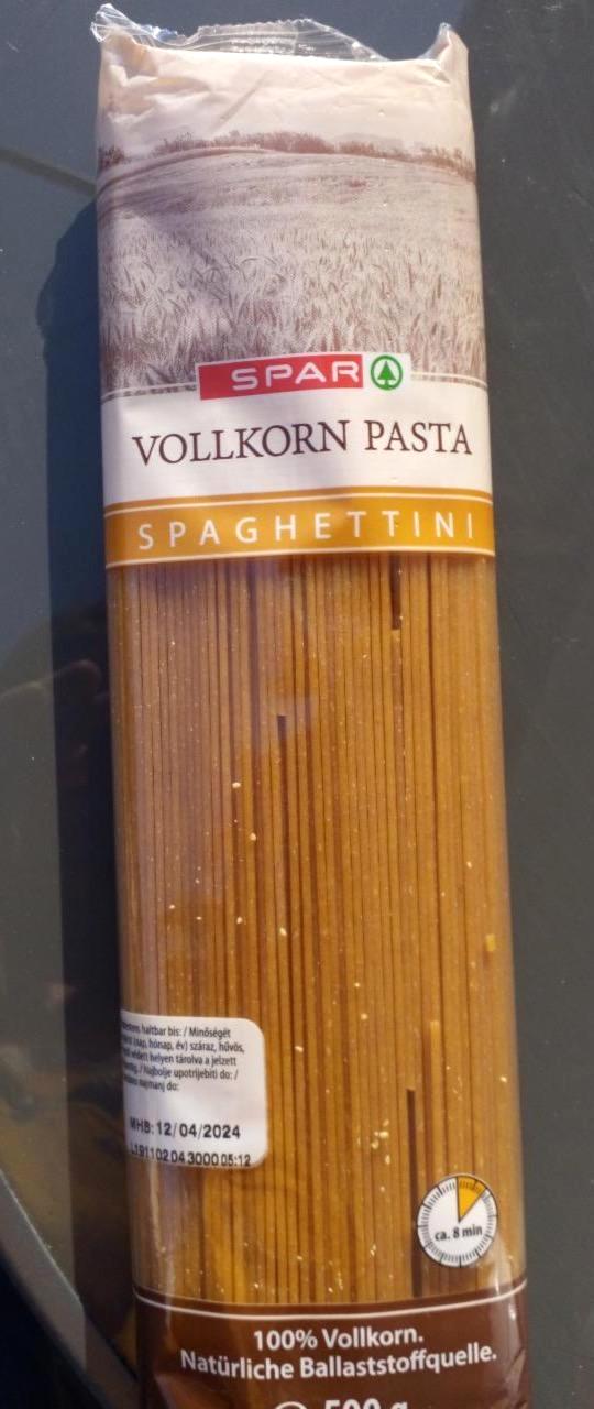 Képek - Spaghettini 100% teljes kiőrlésű durum búzadarából Spar