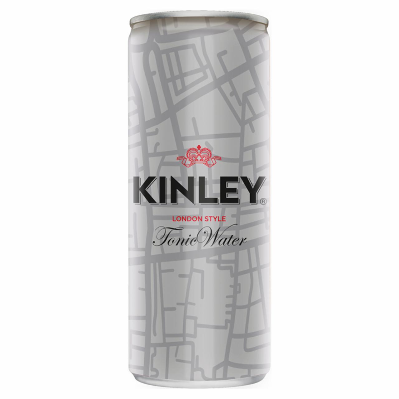 Képek - Kinley Tonic Water tonikízű szénsavas üdítőital cukorral és édesítőszerekkel 250 ml