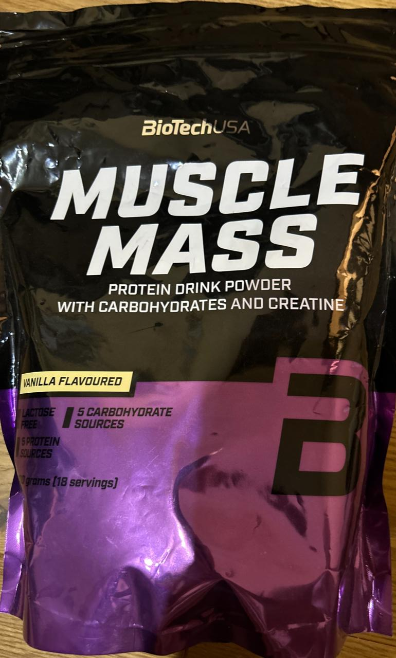 Képek - Muscle mass protein drink powder vanilla flavoured BioTechUSA