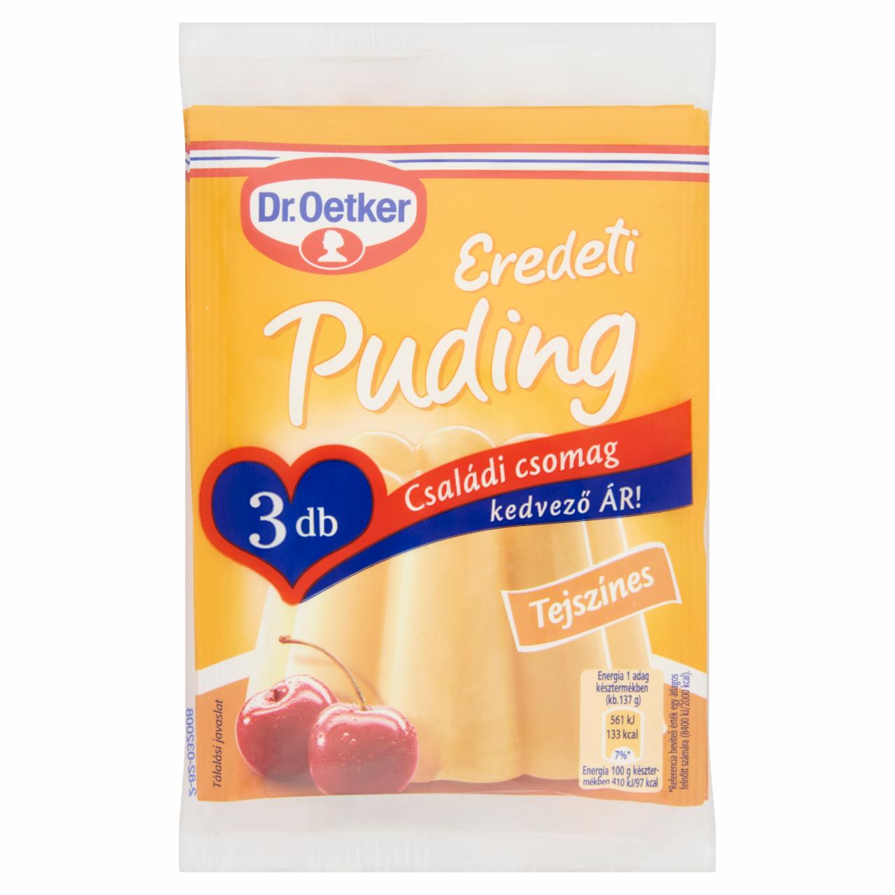 Képek - Dr. Oetker Eredeti Puding tejszínes pudingpor 3 x 40 g